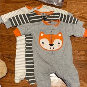 Lightly worn feetie pajamas